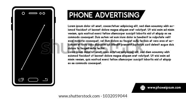 Phone Horizontal Banner Phone Advertising Stock Vector Royalty