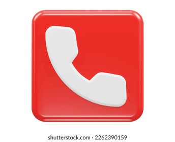 Phone icon 3d rendering vector illustration