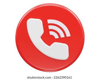 Phone icon 3d rendering vector illustration