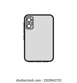 Phone icon back. Call symbol. Email icon. Smartphone icon. Vector illustration. stock image. 