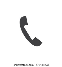 Phone icon in black on a white background. Vector illustration