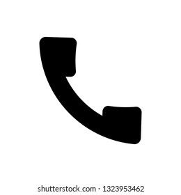 Phone icon black. Vector illustration. 