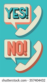 Phone icon with bubble speech. Vector design.