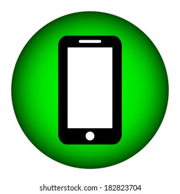 Phone icon button on white background