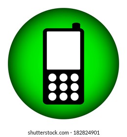 Phone icon button on white background