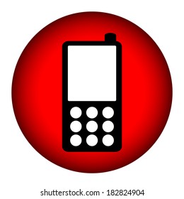Phone icon button on white background