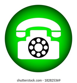 Phone icon button on white background