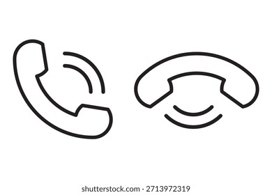 Telefonsymbol. Anrufsymbol akzeptieren und ablehnen