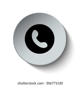 Phone icon. Call icon. Button. EPS10. Illustration