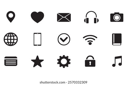 Phone icon, call icon, email, envelope, Wi-Fi icon, wireless connection icon