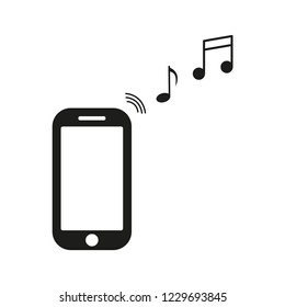 Phone icon. Call, melody