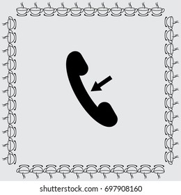 Phone icon, call out vector illustration