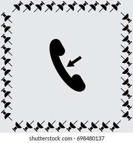 Phone icon, call out vector illustration