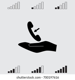 Phone icon, call out vector illustration