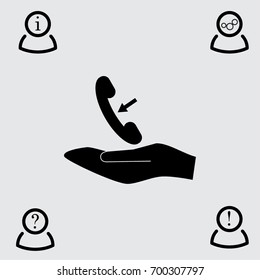 Phone icon, call out vector illustration