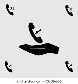 Phone icon, call out vector illustration