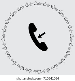 Phone icon, call out vector illustration