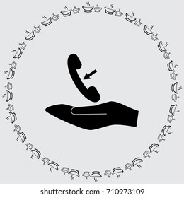 Phone icon, call out vector illustration