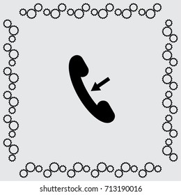 Phone icon, call out vector illustration