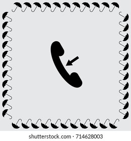 Phone icon, call out vector illustration