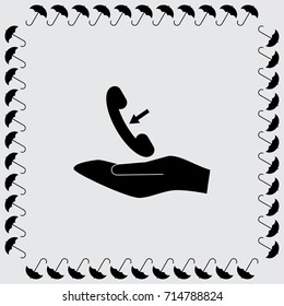 Phone icon, call out vector illustration
