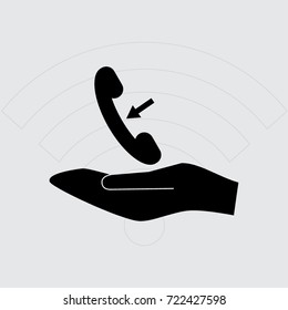 Phone icon, call out vector illustration