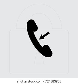 Phone icon, call out vector illustration