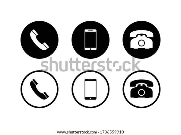 Phone Icon Call Icon Smartphone Icon Stock Vector (Royalty Free ...