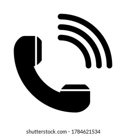 Telefon-Symbol, nennen Sie Symbol Vektorgrafik auf weißem Hintergrund.