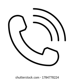 phone icon, call icon symbol vector on white background.