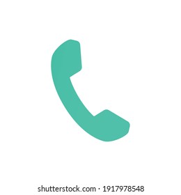 Icono de teléfono o Icono de llamada, en estilo plano moderno aislado en fondo blanco