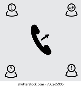 Phone icon, call in vector illustration