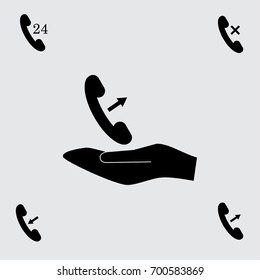 Phone icon, call in vector illustration