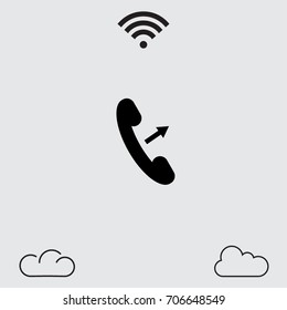Phone icon, call in vector illustration