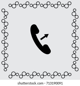 Phone icon, call in vector illustration