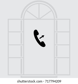 Phone icon, call in vector illustration