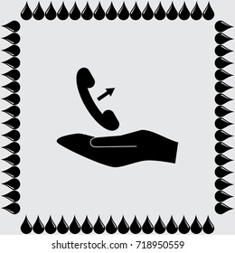 Phone icon, call in vector illustration