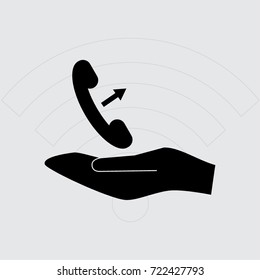 Phone icon, call in vector illustration