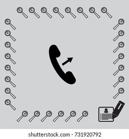 Phone icon, call in vector illustration