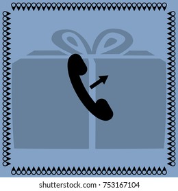 Phone icon, call in vector illustration