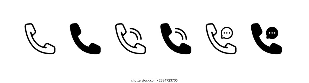 Telefonsymbol. Anruf, Vektorsymbol. Telefonzeichen