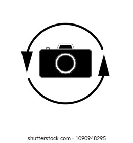 phone icon camera rotation - vector illustration 