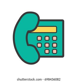 Phone icon cartoon