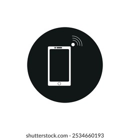 Ícone de telefone, ícone de telefone celular ou telefone Android no fundo branco imagem isolada