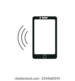 Ícone de telefone, ícone de telefone celular ou telefone Android no fundo branco imagem isolada