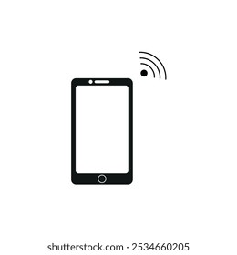 Ícone de telefone, ícone de telefone celular ou telefone Android no fundo branco imagem isolada