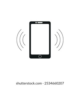 Ícone de telefone, ícone de telefone celular ou telefone Android no fundo branco imagem isolada