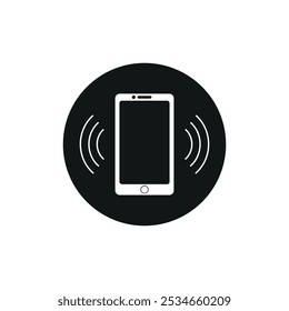 Ícone de telefone, ícone de telefone celular ou telefone Android no fundo branco imagem isolada