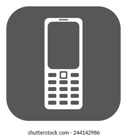 The phone icon. Cellphone symbol. Flat Vector illustration. Button