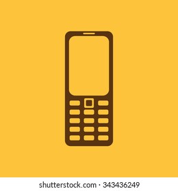 The phone icon. Cellphone symbol. Flat Vector illustration